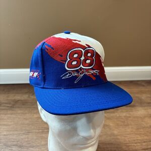 Vintage Nascar Hat Logo Athletic Splash Snapback Dale Jarrett Wool 90s Racing